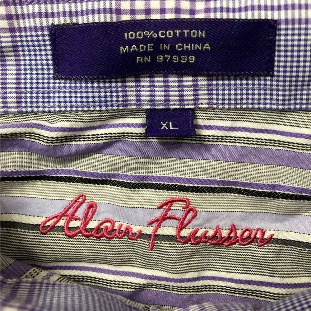 Alan Flusser XL Button Down Shirt - Picture 2 of 3